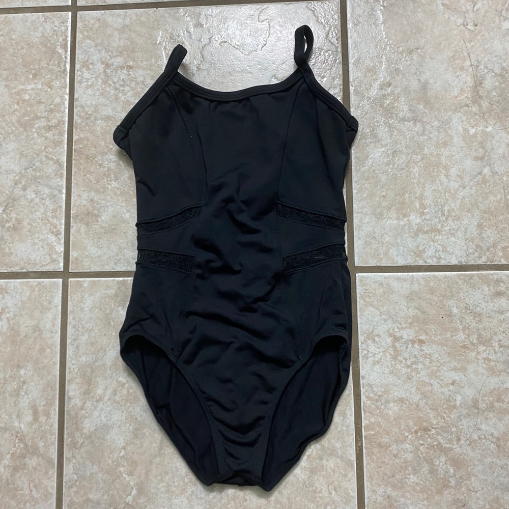 black lace leotard